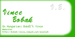 vince bobak business card